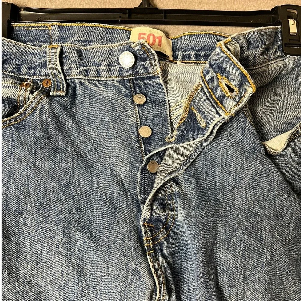 Levi's Jeans Men 34 501 Original Fit Blue Button Fly EUC